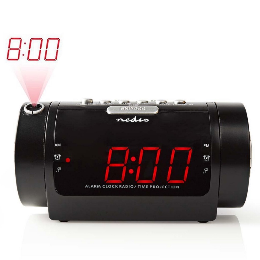Radio budilka z LED zaslonom in projektorjem 230V