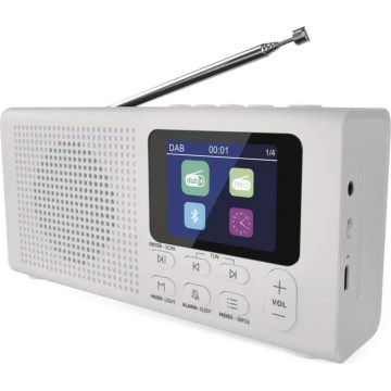 Radio DAB DAB+ FM 3W/5V/4xAA bela
