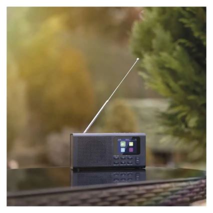 Radio DAB DAB+ FM 3W/5V/4xAA črna