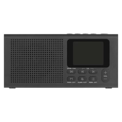 Radio DAB DAB+ FM 3W/5V/4xAA črna