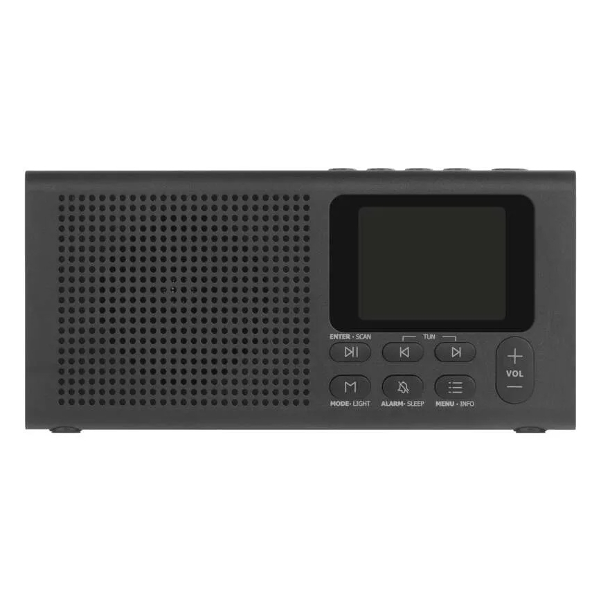 Radio DAB DAB+ FM 3W/5V/4xAA črna