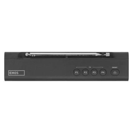 Radio DAB DAB+ FM 3W/5V/4xAA črna