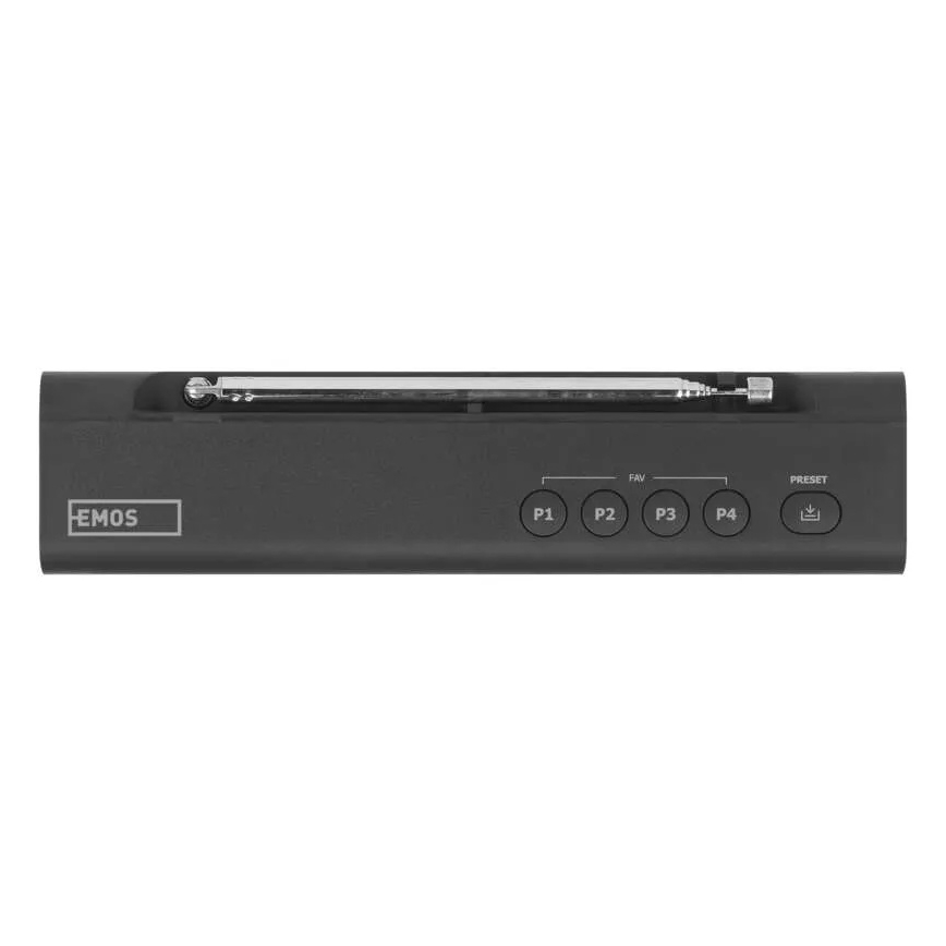 Radio DAB DAB+ FM 3W/5V/4xAA črna