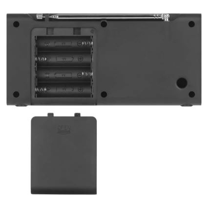 Radio DAB DAB+ FM 3W/5V/4xAA črna