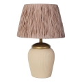 RAMZES miza lampa 1xE27/40W/230V kremasta/rjava