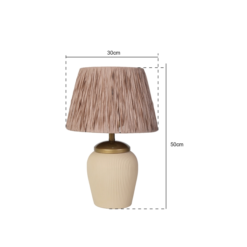 RAMZES miza lampa 1xE27/40W/230V kremasta/rjava