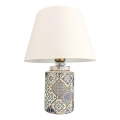 RAMZES namizna lampa 1xE27/40W/230V bela/siva