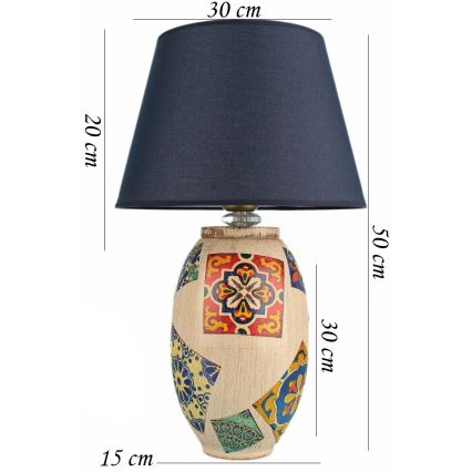 RAMZES Namizna svetilka 1xE27/40W/230V modra/bežna