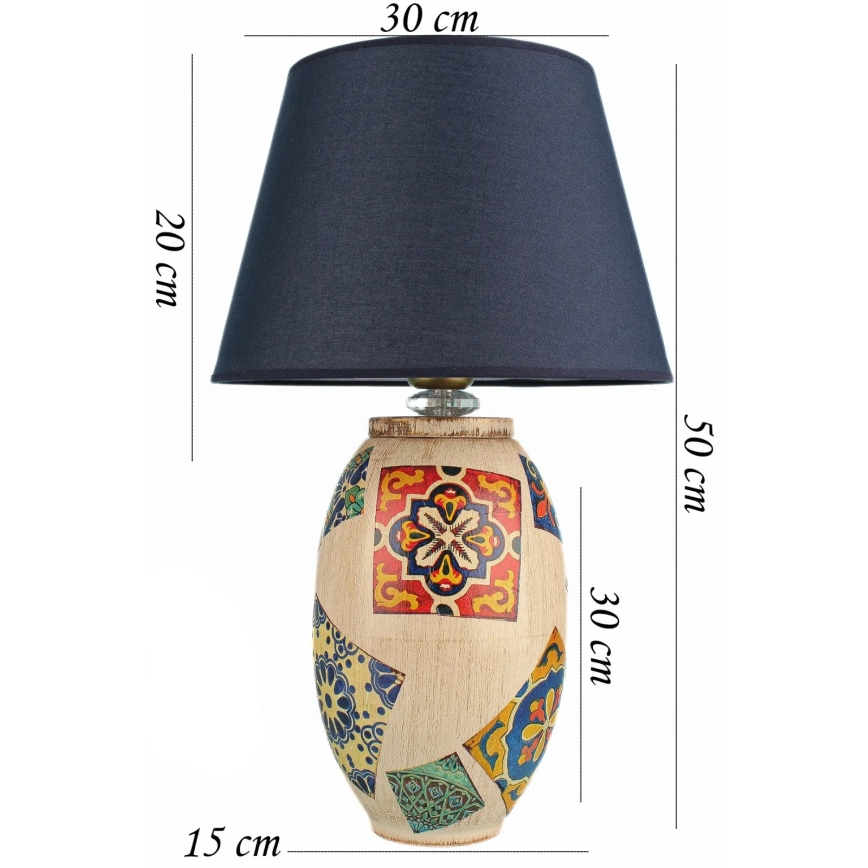 RAMZES Namizna svetilka 1xE27/40W/230V modra/bežna