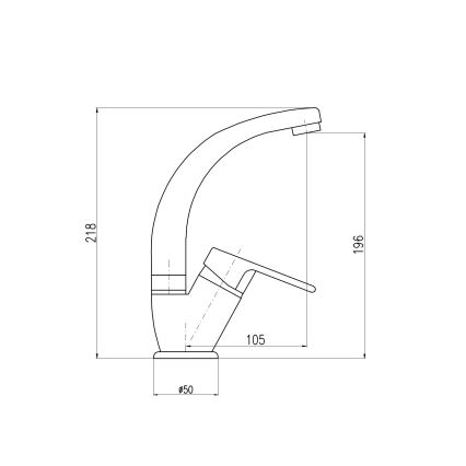 RAV Slezák CO106.0/2 - Kuhinjska armatura COLORADO 21,8 cm, sijajni krom