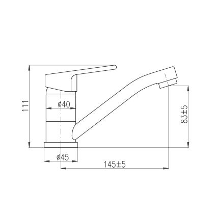 RAV Slezák CO115.0 - Baterija za umivalnik COLORADO 11,1 cm, sijajni krom