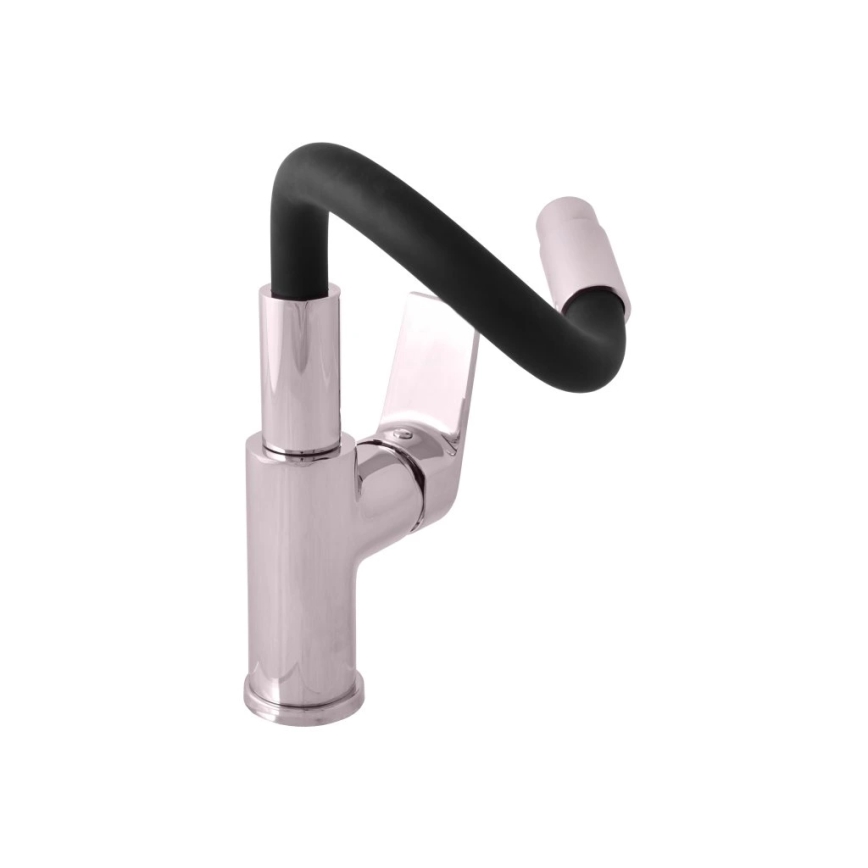 RAV Slezák CO119.0/15 - Pomivalna armatura s fleksibilnim izlivom COLORADO 25 cm črna/sijajni krom