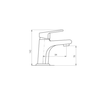 RAV Slezák CO126.0 - Umivalniška baterija COLORADO 14,3 cm sijajni krom