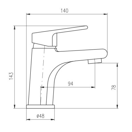 RAV Slezák CO126.0Z - Umivalna baterija COLORADO 14,3 cm v sijajni zlati barvi
