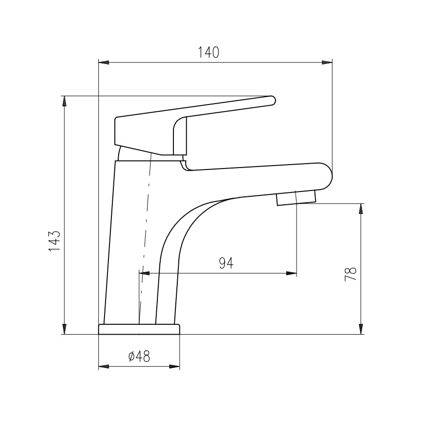 RAV Slezák CO126.0Z - Umivalna baterija COLORADO 14,3 cm v sijajni zlati barvi