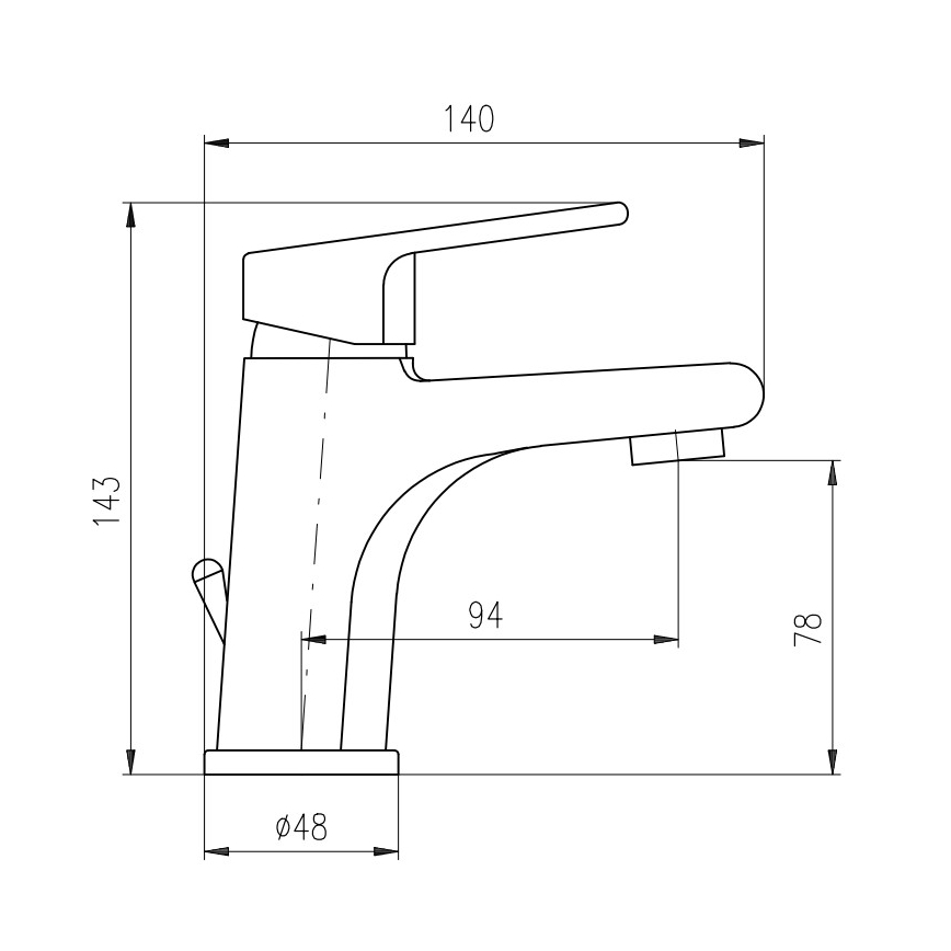 RAV Slezák CO127.0 - Baterija za umivalnik + odtok COLORADO 14,3 cm sijajni krom