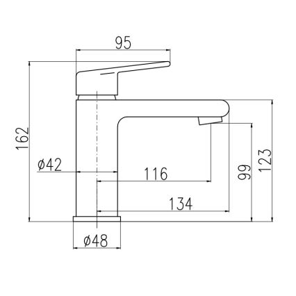 RAV Slezák CO128.0Z - Mešalna armatura za umivalnik COLORADO 16,2 cm, sijajno zlata