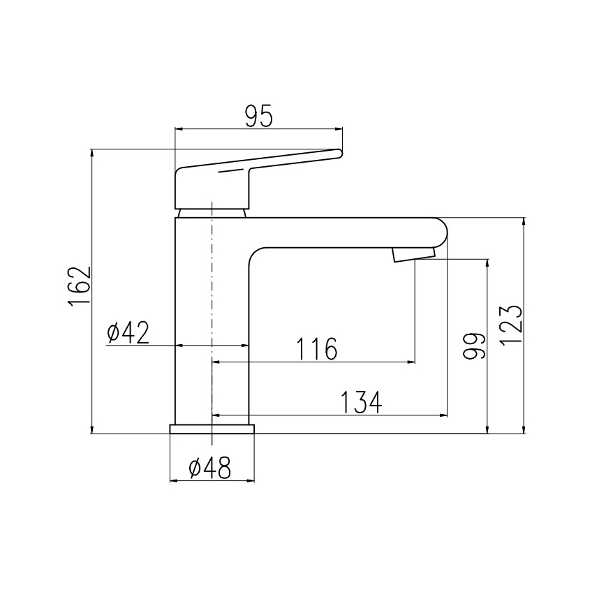RAV Slezák CO128.0Z - Mešalna armatura za umivalnik COLORADO 16,2 cm, sijajno zlata