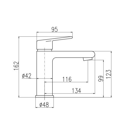 RAV Slezák CO129.0 - Pipa za umivalnik + odtok COLORADO 16,2 cm, sijajni krom