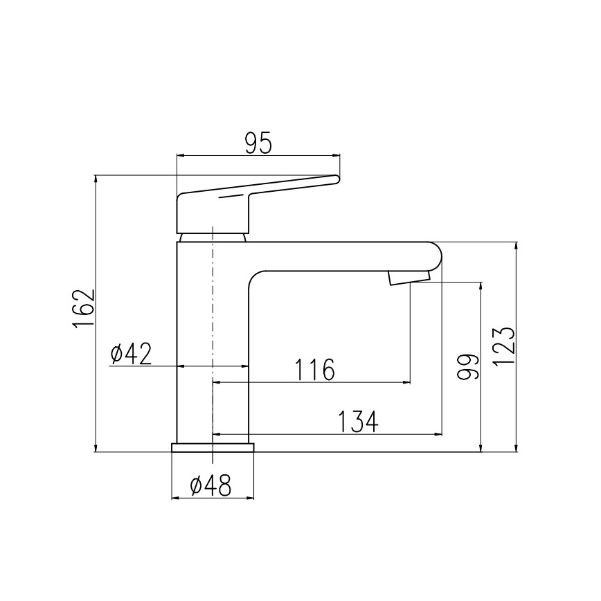 RAV Slezák CO129.0 - Pipa za umivalnik + odtok COLORADO 16,2 cm, sijajni krom