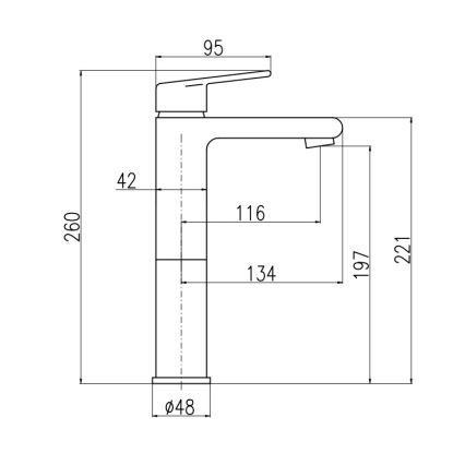 RAV Slezák CO130.0Z - Umivalniška armatura COLORADO 26 cm, sijajno zlata