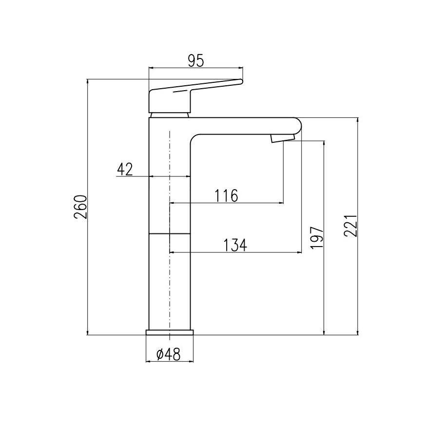 RAV Slezák CO130.0Z - Umivalniška armatura COLORADO 26 cm, sijajno zlata