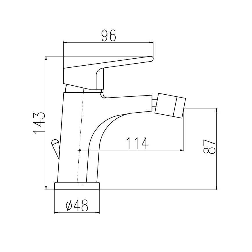 RAV Slezák CO145.0 - Pipa za bide + odtok COLORADO 14,3 cm sijajni krom