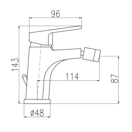 RAV Slezák CO145.0KZ - Bide pipa + odtok COLORADO 14,3 cm v sijajni zlati barvi