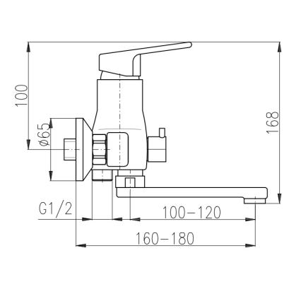 RAV Slezák CO151.5 - Kopalniška baterija za kad COLORADO, krom v visokem sijaju