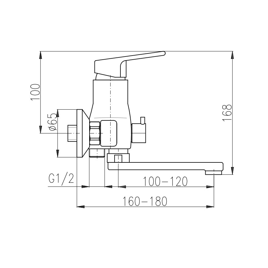 RAV Slezák CO151.5 - Kopalniška baterija za kad COLORADO, krom v visokem sijaju