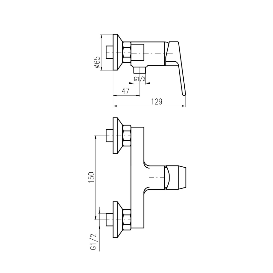 RAV Slezák CO181.5 - Tuš baterija COLORADO sijajni krom