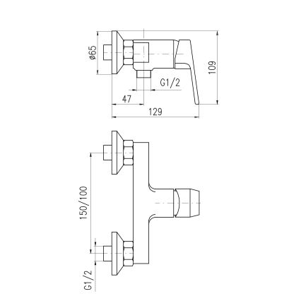 RAV Slezák CO181.5Z - tuš mešalnik COLORADO, sijajno zlata