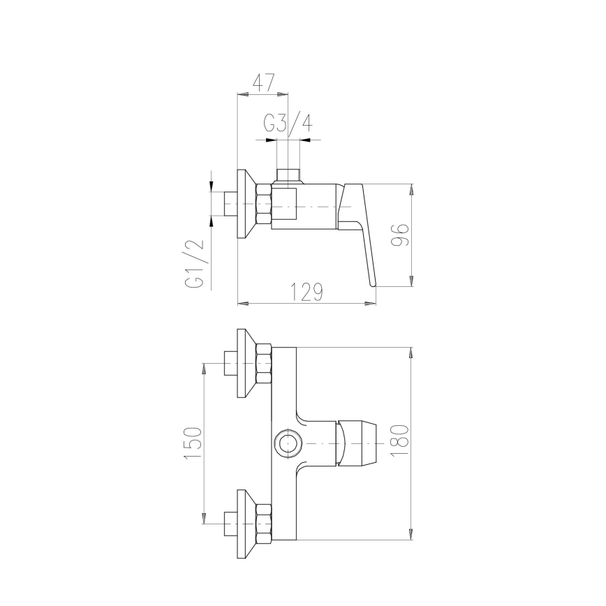 RAV Slezák CO182.5Z - Tuš baterija COLORADO, sijajno zlata