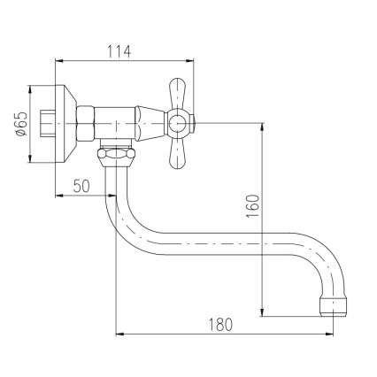 RAV Slezák MK101.5/21SM - Mešalna armatura MORAVA RETRO za umivalnik in pomivalno korito, starinska medenina