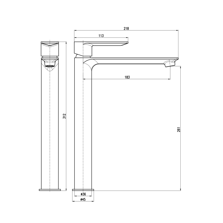 RAV Slezák NL130.0BMAT - Umivalniška pipa NIL 31,2 cm mat bela