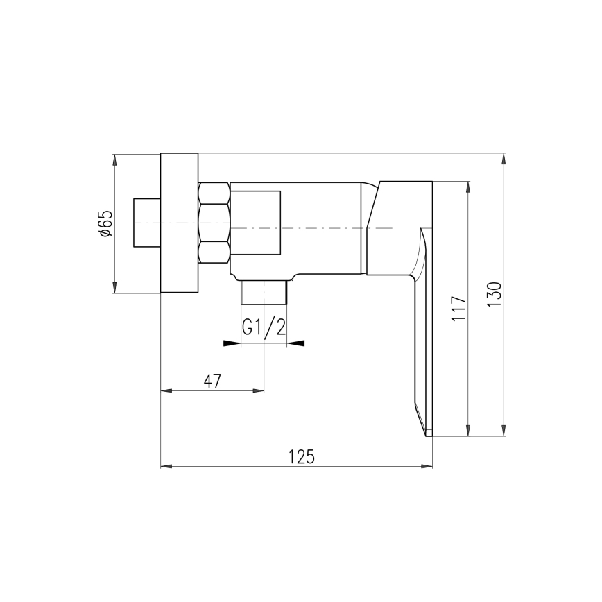 RAV Slezák NL181.5 - Tuš mešalnik NIL, sijajni krom