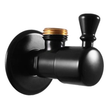 RAV Slezák RV0112CMAT - Kotni ventil RETRO, mat črna