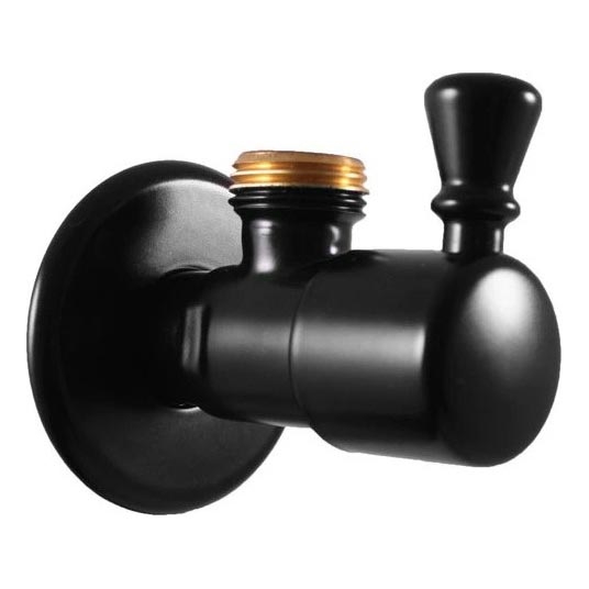 RAV Slezák RV0112CMAT - Kotni ventil RETRO, mat črna