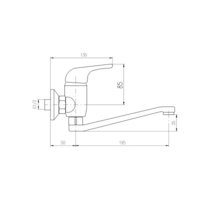 RAV Slezák SA001.5/26 - Kuhinjska/umivalniška baterija SAZAVA, visokosijajni krom