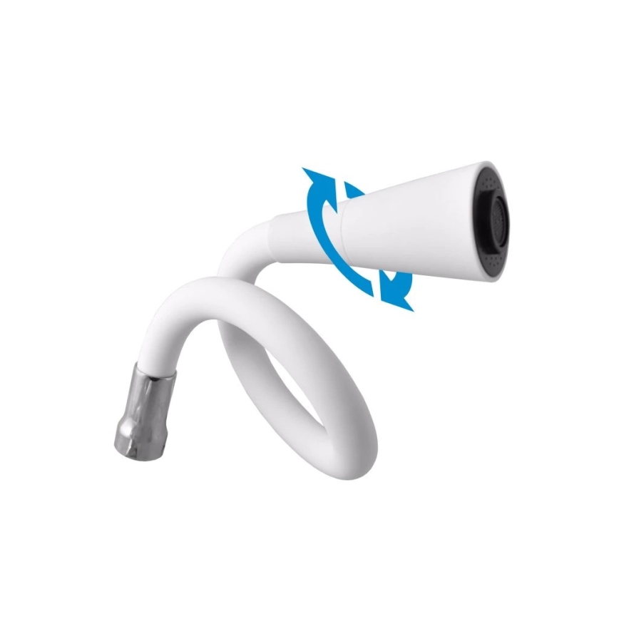 RAV Slezák SA006.0/13CB - Pomivalna pipa s fleksibilnim izlivom SAZAVA 35,6 cm, bela/sijajni krom