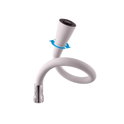 RAV Slezák SA006.0/13S - Kuhinjska armatura SAZAVA z fleksibilnim izlivom, 35,6 cm, siva/sijajni krom