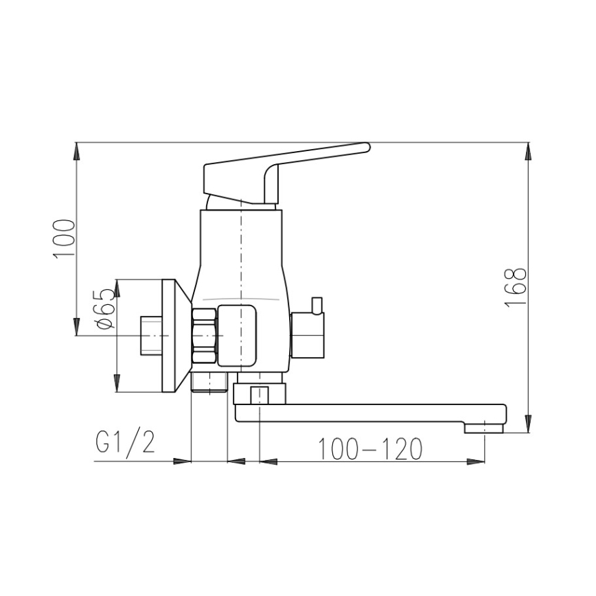 RAV Slezák SA051.5 - Kopalniška baterija za kad SAZAVA, sijajni krom