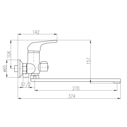 RAV Slezák SA053.5 - kopalniška baterija za kad SAZAVA, poliran krom