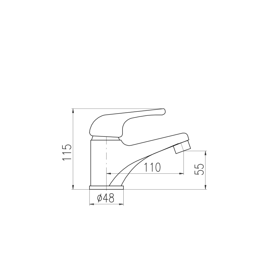 RAV Slezák SAJ091.0 - Umivalni mešalnik JUNIOR 11,5 cm rdeča/rumena