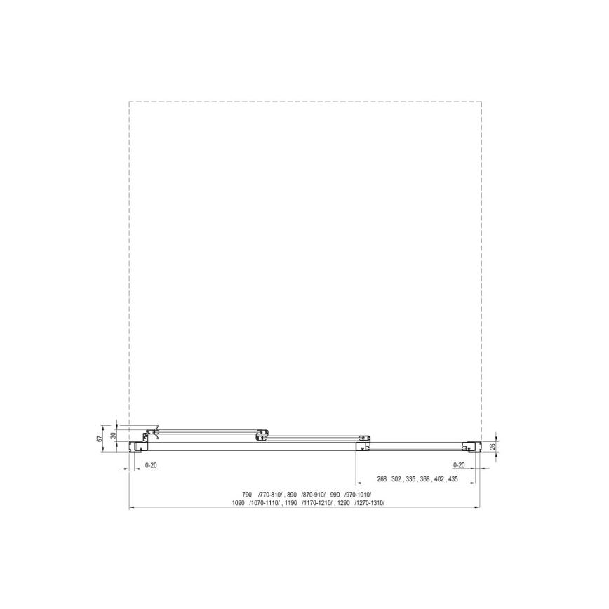 Ravak 00V701R211 - Tridelna tuš vrata SUPERNOVA 90x198 cm bela