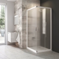 Ravak 1LV40100ZG - Štiridelna kotna tuš kabina BLIX 80x80 cm bela