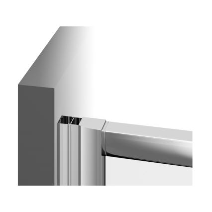 Ravak 1LV40100ZG - Štiridelna kotna tuš kabina BLIX 80x80 cm bela