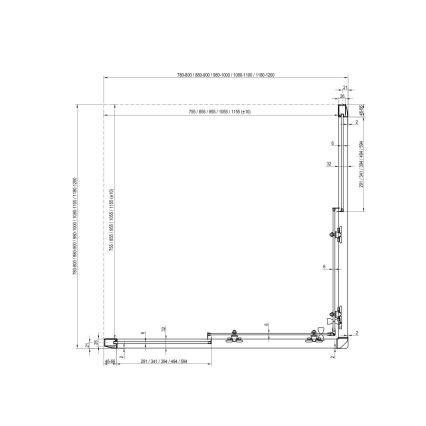 Ravak 1XV70C00Z1 - Tuš kabina BLIX 90x90 cm sijajni krom