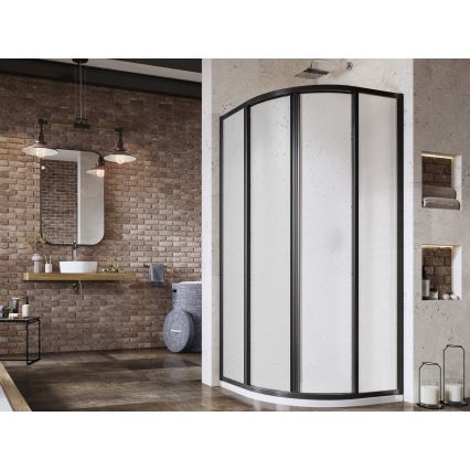 Ravak 3114O30211 - štiri-delna četrtkrožna tuš kabina SUPERNOVA 80x80 cm črna
