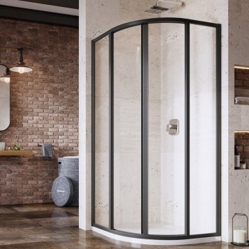 Ravak 3114O302Z1 - Štiridelna kvadrantna tuš kabina SUPERNOVA 80x80 cm črna